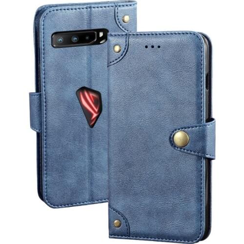 Wallet Case For Asus Rog Phone 3 Book Phone Case Pu Leather Magnetic Shockproof Back Bumper Cover on Asus Rog Phone III Cover