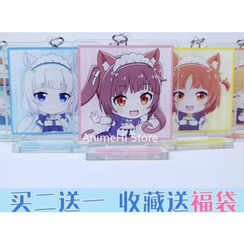 NEKOPARA action figura Anime Nekomimi Paradise Chocola Vanilla Maple Cinnamon Azuki acrylic dolls figure toy 8cm