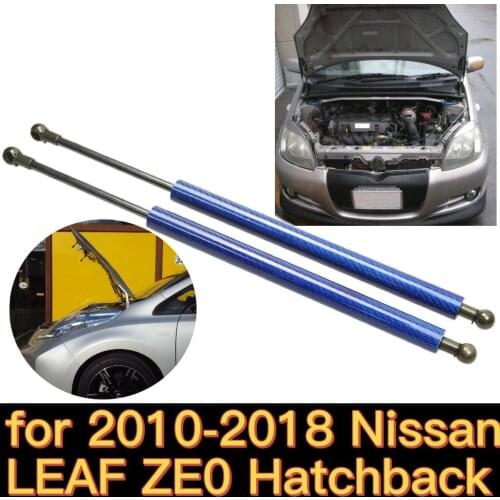 Gas Struts for 2010-2018 Nissan LEAF ZE0 Hatchback Front Hood Bonnet Gas Spring Lift Support Shock Damper Charged Carbon Fiber