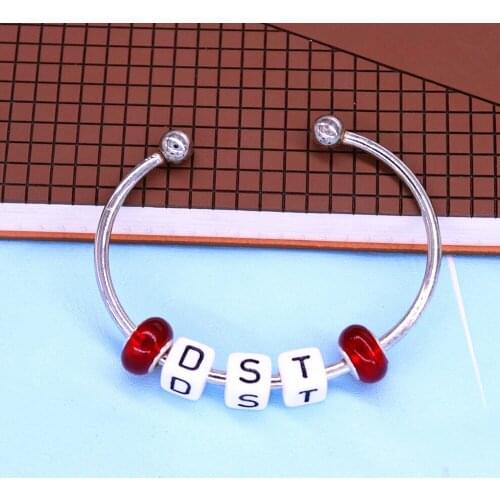 Greek Jewelry Customize Beaded DST Bangles Sorority DELTA Cuff Bracelets For Women