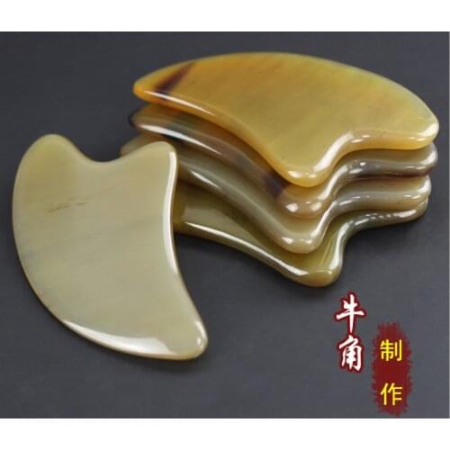Gua sha massage tool Natural white yak horn scraping board rib bar leg facial facial beauty back shoulder neck body scraping