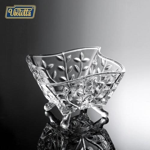 Crystal glass fruit plate creative small fruit salad bowl of fruit salad bowl of fruit salad