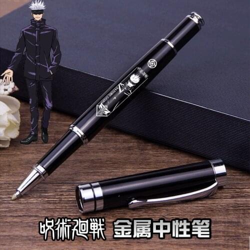 Jujutsu Kaisen Yuji Itadori Gojou Satoru Metal Stationery Sign Ballpoint Gel Pen Rollerball Pen Student Cosplay Christmas Gifts