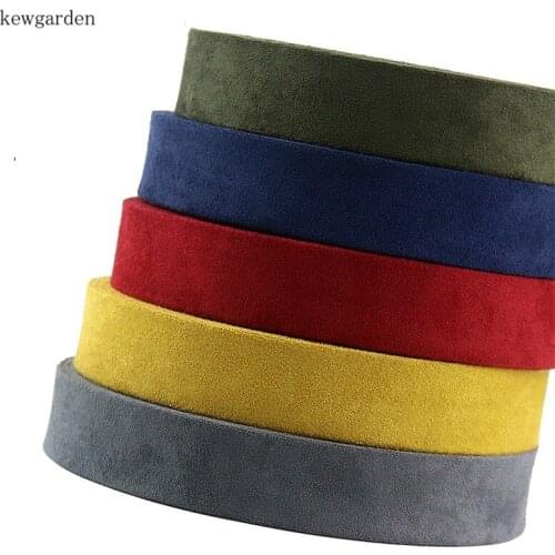 Kewgarden Handmade Tape DIY Bow Accessories Satin Ribbon 25 40 10mm 1.5" 1" Sheep Velvet Fabric Layering Cloth Ribbons 10 Meters