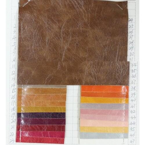 Classic oil skin bag PU leather/ artificial PU leather fabric wholesale/ for Shoes, bags, gloves