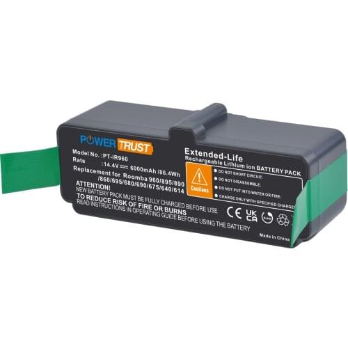 6000mAh Li- ion Battery for iRobot Roomba 500 600 700 800 Series and Vacuum Cleaner 895 890 860 695 680 690 675 640 960