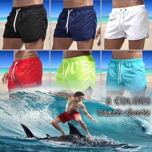 2021 Summer Mens Swimwear Shorts Brand Beachwear Sexy Swim Trunks Men Swimsuit Low Waist Breathable Beach Wear Surf