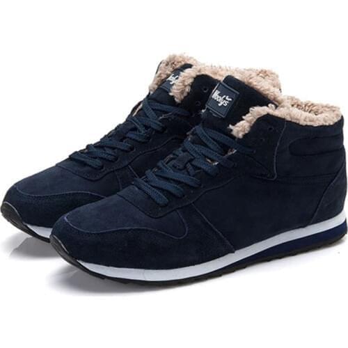 Men Boots Brand Winter Shoes Men Warm Winter Boots Snow Ankle Boots For Mens Sneakers Black Couple Shoes Botas Hombre Plus Size