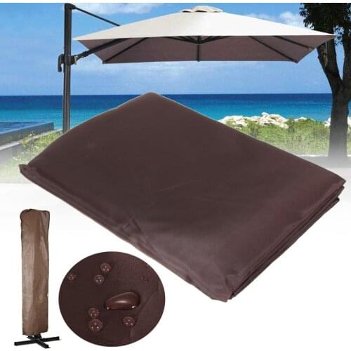 Outdoor Waterproof Garden Patio Umbrella Rain Cover Polyester Canopy Protective Cover Bag Fit 9-11ft Rain Gear