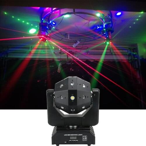 Unlimited Rotate Led Ball Moving Head Light Beam Line Strobe Red Green Laser 3 IN 1 Good Effect Use For Party KTV Night Club Bar