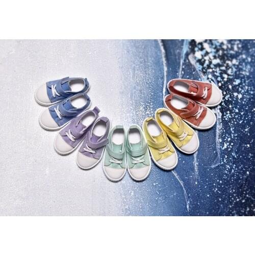 BJD Doll shoes suitable for 1-3 1-4 size macaron color high-top low-top canvas sneakers doll accessories