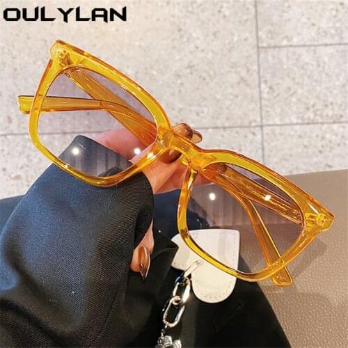 Oulylan Sexy Women Yellow Sunglasses Luxury Brand Designer Square Sun Glasses Men Classic Driving Goggles Lady Outdoor Shades