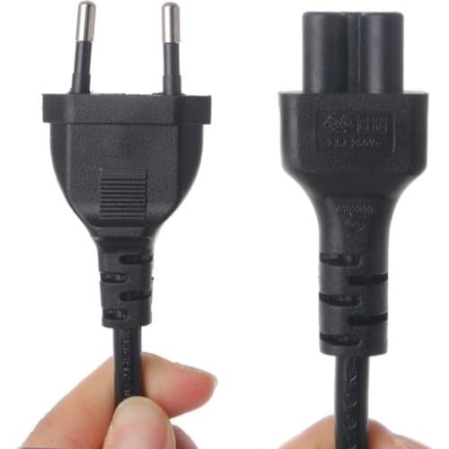 Power Adapter Cord EU 2 Pin Male To IEC 320 C5 Micky For Notebook Power Supply 30cm