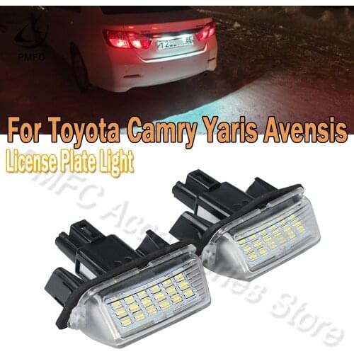 PMFC 18 LED Car Number License Plate Light Fit For Toyota Camry 2013 2014/ YARIS 2012-/ VIOS / Avensis LED license plate lights