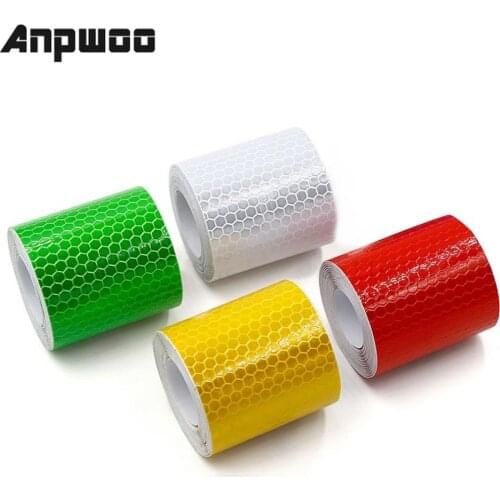 ANPWOO 5cm*3m Safety Mark Reflective Tape Stickers Car-styling Self Adhesive Warning Tape Automobiles Motorcycle Reflective Film