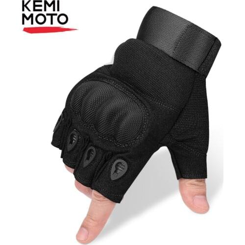 KEMIMOTO ATV UTV Half Fingers Tactical Gloves Motorcycle Gloves Protective Gear Racing Biker Riding Moto Motocross Glove