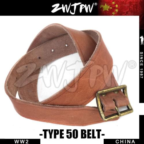 WWII WW2 China Chinese Army New Reproduction Type 50 Genuine Leather(the first layer of skin) Belt/Strap CN/403106