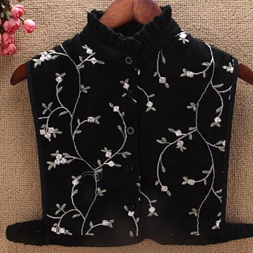 High-grade multi-color detachable lady shirt classic shirt fake Fake Collar Ladies' Shirt Candy Lace Dome Shirt Fold women