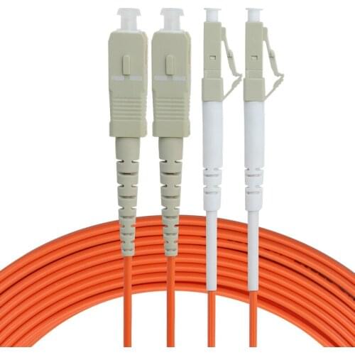 YOUYSI 10PCS 1000Mbps Multimode fiber jumper LC-SC fiber patch cord LC/UPC-SC/UPC MM Duplex OM2 1m 2m 3m 5m 10m
