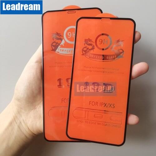 500Pcs New 19D Curved edge Screen Protector for iPhone 11 Pro MAX X XR XS MAX 19D Tempered Glass for iPhone 6 6S 7 8 Plus