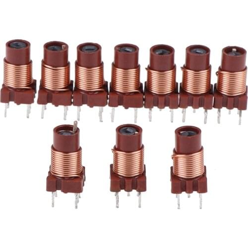 10pcs 12T 0.6uh-1.7uh Adjustable High-Frequency Ferrite Core Inductor