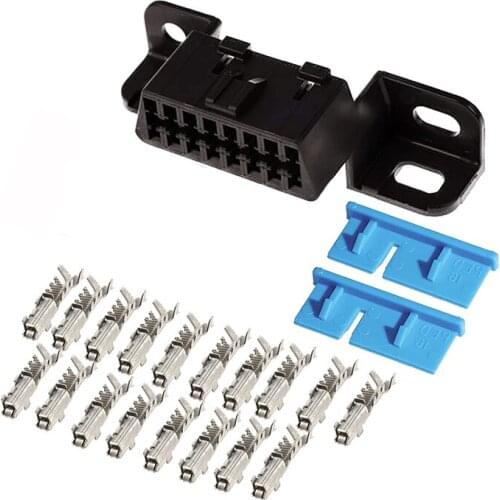 3pcs/lot Car Auto OBD OBD2 OBDII Female Connector J1962F Female Wire Sockets Connector OBD OBD2 OBDII 16 Pin Female Connector