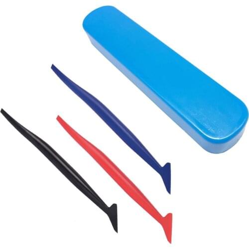 3 in 1 Vinyl Squeegee Vinyl Car Wrap Tools Window Cleaning Tool Glass Water Glue Remove Scraper Brush Car Styling Tools Kit