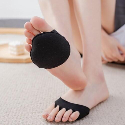 5 pairs Forefoot pad socks, high heels socks, female summer ice silk seamless cut five-finger socks, half palm socks