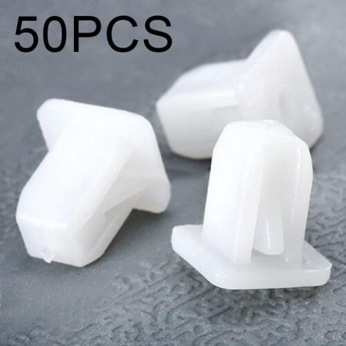 50pcs 8mmx8.5 Mm Square Auto Fasteners Car Bumper Clips Retainer Fender Car Door Trim Panel Push Rivet Clips
