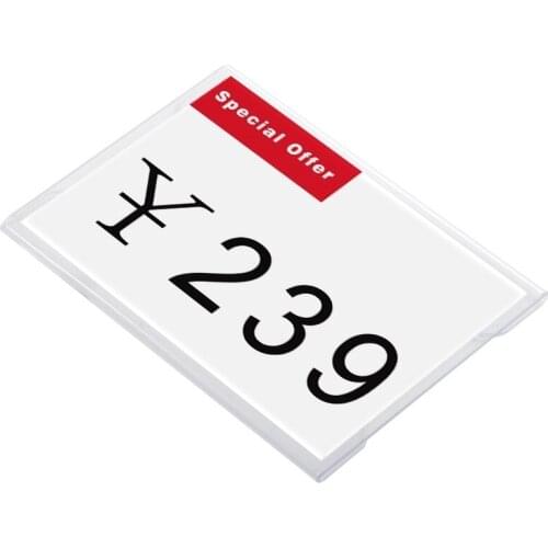 A4/ A5 / A6 Clear Petg Rigid Pvc Film Sleeve Flexible Label Holder Cover Plastic Shelf Mount Sign Holder Cube