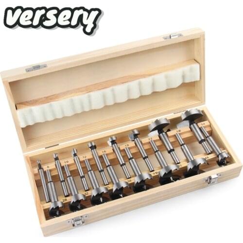 Free Shipping 16PCS 6-50mm High Carbon Steel Forstner Tips Woodworking Tools Hole Saw Cutter Hinge Boring Drill Bits Round Shank