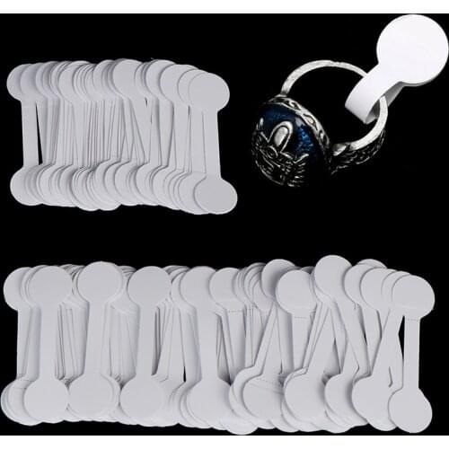 50pcs/100pcs White Price Label Tags With Hanging String For Jewelry / Stationery / Shoes / Clothing