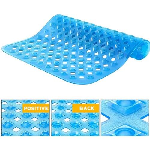 88x40cm Large Strong Suction Bathroom Anti Slip Bath Shower Mat PVC Massage Particles Foot Pad Odorless Non-Toxic Bath Mat