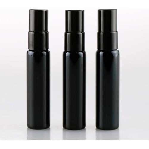 10ml Black Empty Glass Sprayer Bottles Perfume Container Refillable Cosmetic Atomizer Travel Spray Bottles F20172747