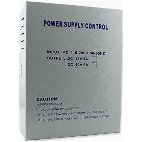 DC12V/5A/3A Optional Power Supply For Door Access Control System