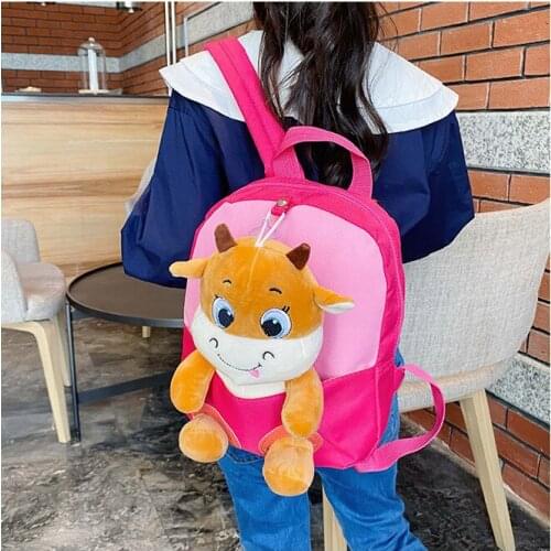Children cute calf backpack girl small backpack kindergarten cartoon mini school bag baby snack bag 3 years old
