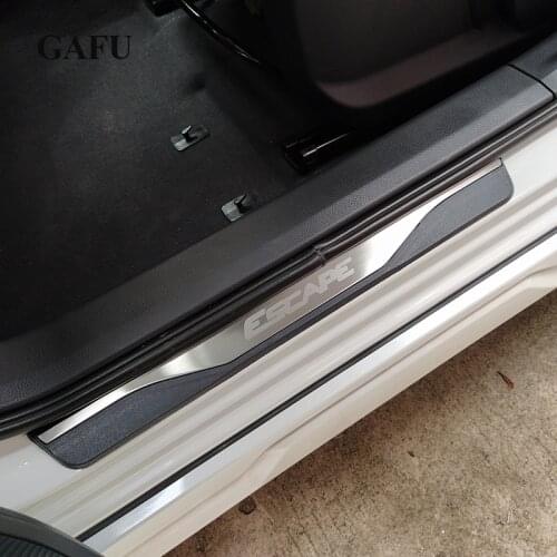 For Ford Escape 2013 2014 2016 2019 2020 2021 Accessories Stainless Steel Door Sill Kick Scuff Plate Cover Guard Pedal Trim