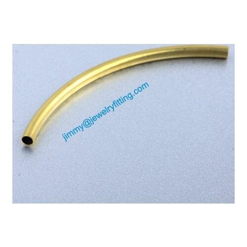 Jewelry findings Raw Brass matel spacer tube beads Pave tube beads tube 2*50mm
