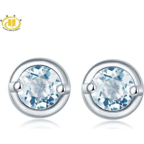 Женские серебрянные серьги HUTANG GEMS & JEWELRY China At AliExpress