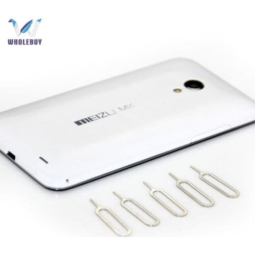 Cheapest New Sim Card Needle For IPhone 8 7 6 5 4 /4S IPad 2 Cell Phone Tool Tray Holder Eject Pin metal 30000ps/lot