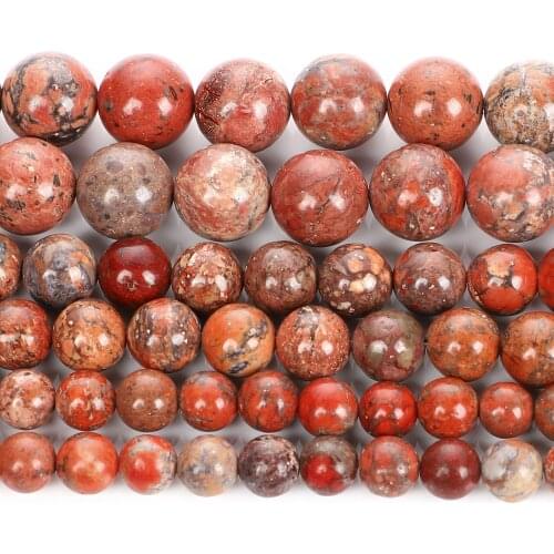 Red Emperor Turquoises Natural Stone Charm Round Loose Beads For Jewelry Making DIY Necklace Bracelets Earring 4/6/8/10/12MM