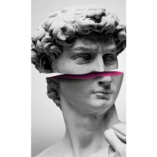 Lot style Choose Funny Art Of David Vaporwave Sculpture Art print Silk poster Home Wall Decor