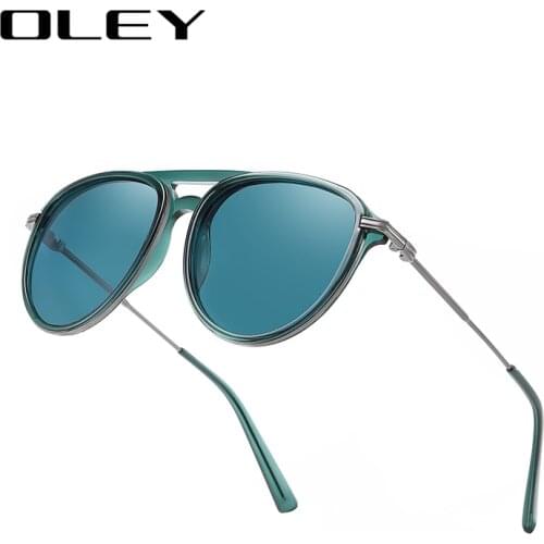 OLEY 2021 New Polarized Sunglasses Oval Women Fashion Sun Glasses Alloy frame Men UV400 Driving Sunglass Fishing Eyewear