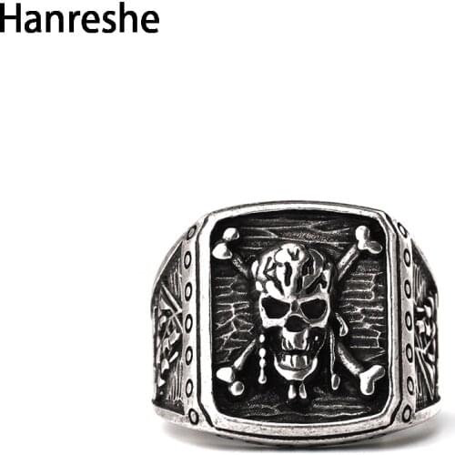 Hot personality New Fashion Captain Jack Pirate Skull Capitan Ring Pirates Of The Caribbean Ring Skull Ring For Men