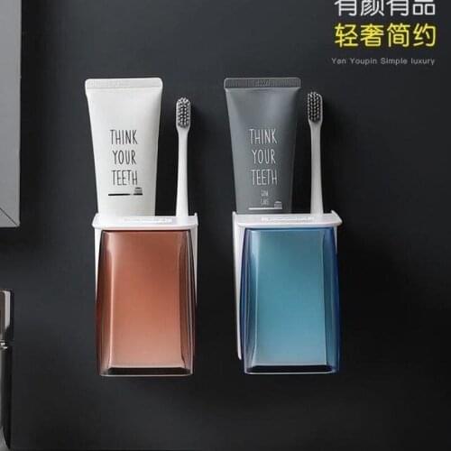 Bathroom Accessories Set Toothbrush Holder Automatic Toothpaste Dispenser Holder Toothbrush Wall Mount Rack Bathroom Tools Set