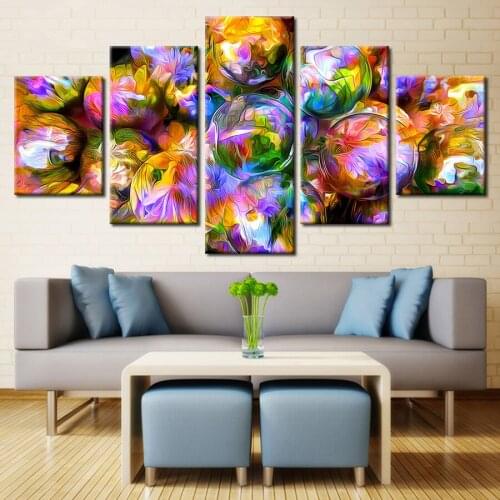 5 Piece Abstract crystal flower diamond paintings 5D diy Full Square Round Drill mosaic diamond embroidery kit decor AA1911
