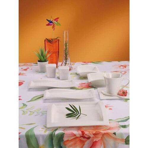 Emsan Saade 32 Pieces Breakfast Set- 6 Pcs Serving Platter-6 Pcs Teacup-6 Pcs Teacup Platter-6 Pcs Tea Spoon-4 Pcs Jam-2 Pics Sm