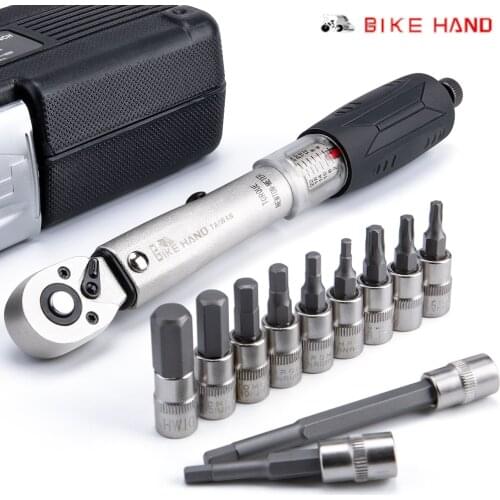 Bike Hand Torque Wrench Set Bicycle Repair Tools 1/4 Inch Drive Click Home Maintenance Kit for Road & MTB Bike Tools YC-617-2ST