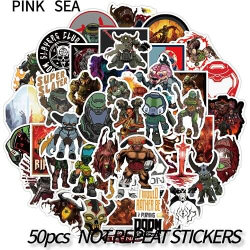10/30/50Pcs/set Classic Game Doom Graffiti Sticker For Skateboard Laptop Luggage Scrapbook Bicycle Car Motorcycle Kid Toy