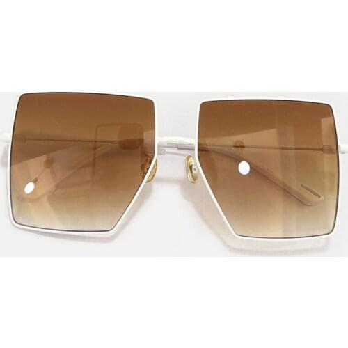 Oversized Square Wrap Fashion Alloy Frame Women Men Sunglasses Famous Luxury Brand Design UV400 Protection Gafas De Sol Mujer